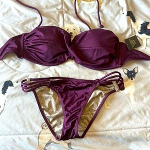 Victorias Secret purple Bikini set 34c/XS